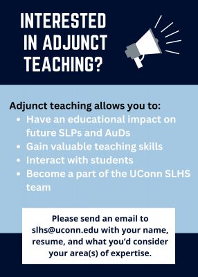 Poster with information about adjunct teaching 